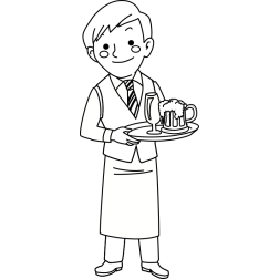 Waiter and drinks