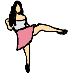Girl kicking