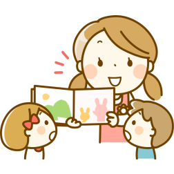 Kindergarten Teacher with kids