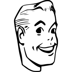 Comic man's head
