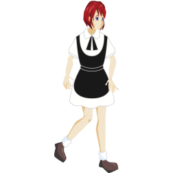 Lady in a maid costume
