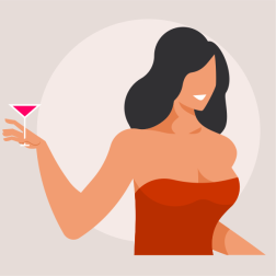 Woman Holding a Cocktail
