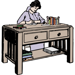 Lady at a desk