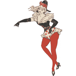 Lady with red tights