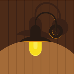 Lamp on the wall