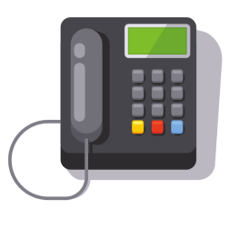 Traditional wired telephone