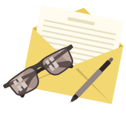 A letter in an envelope