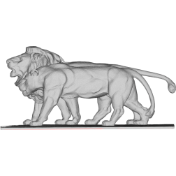 Lion And Lioness 3D statue