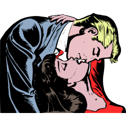Lovers kiss