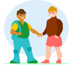 Two Friends Holding Hands