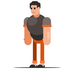Man with strong arms