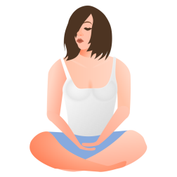Lady in meditation