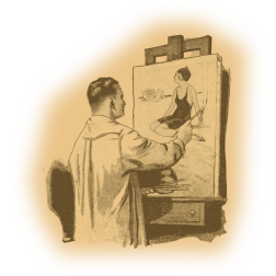 Artist painting