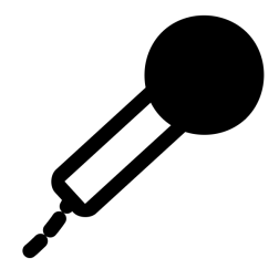 Microphone silhouette