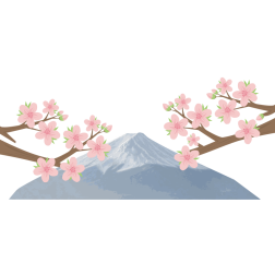 Mount Fuji and Blossoms