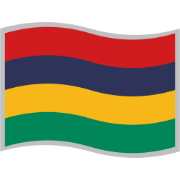 Mauritius national flag waving effect