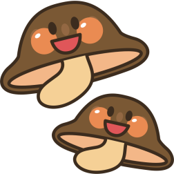 Mushrooms with faces