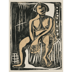 Nude seated