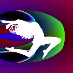 Woman dancer white silhouette