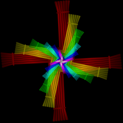 Abstract crossing pattern