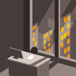 Office in downtown building