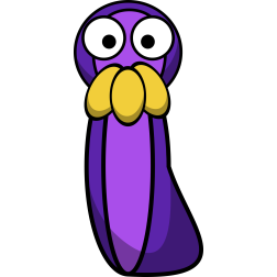 Cartoon Purple Cucumber