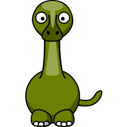 Cute Cartoon Green Dinosaur