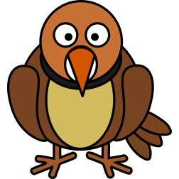 Cute Cartoon Brown Bird