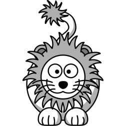 Cute Cartoon Lion Drawing