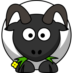 Cartoon Black Ram