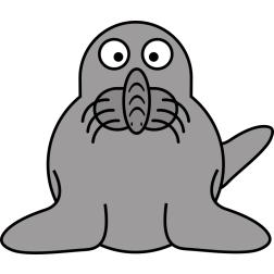 Cartoon Elephant Seal
