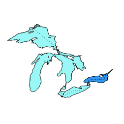 Map of the Great Lakes
