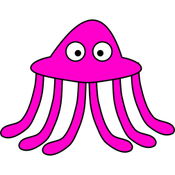 Pink Cartoon Octopus