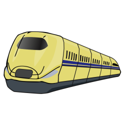 Yellow High-Speed Train