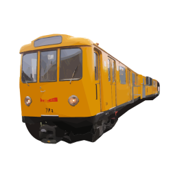 Yellow Subway Train Illustration