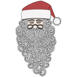 Santa Claus with Swirly Beard