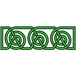 Green Celtic Interlace Border Design