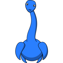 Cute Blue Dinosaur