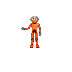 Cartoon orange robot