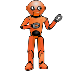 Orange Robot Cartoon Clip Art