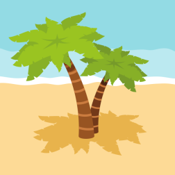 Palm Trees on a Sandy Beach
