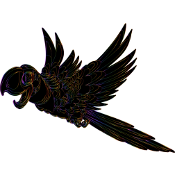 Parrot Silhouette Chromatique Line Art