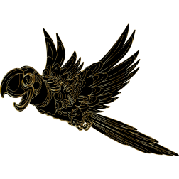 Parrot Gold Line Art