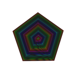 Colorful pentagon