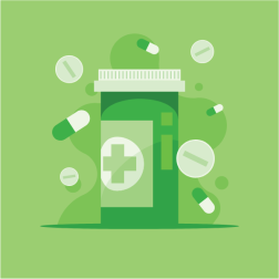 Drugs and medicine concept