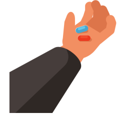 Medical pills in hand