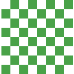 Playable Chessboard Green and White Squares