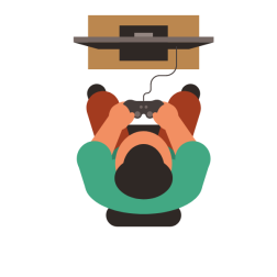 Plaiyng video games