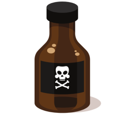 Bottle of poisonous drink