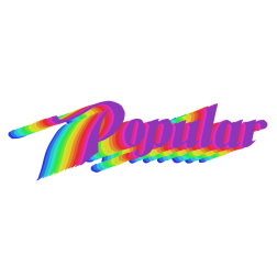 Popular Rainbow Color Text